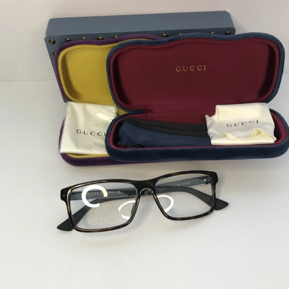 💯 - New Authentic Gucci Demo Square Men's Eyeglasses GG0692O 005 57.